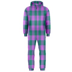 Plaid Pattern Hooded Jumpsuit (men)  by ValentinaDesign