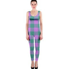 Plaid Pattern Onepiece Catsuit by ValentinaDesign