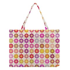 Multicolored Floral Pattern Medium Tote Bag