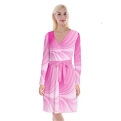 Colors Long Sleeve Velvet Front Wrap Dress by ValentinaDesign