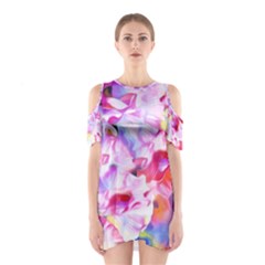 Colorful Abstract Floral Design Shoulder Cutout One Piece by GabriellaDavid