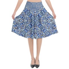 Geometric Luxury Ornate Flared Midi Skirt by dflcprintsclothing