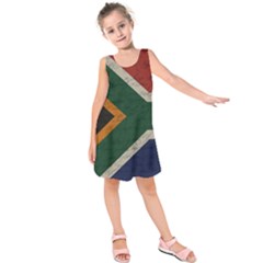 Vintage Flag - South Africa Kids  Sleeveless Dress by ValentinaDesign