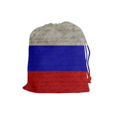 Vintage Flag - Russia Drawstring Pouches (large)  by ValentinaDesign