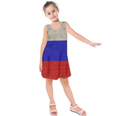 Vintage Flag - Russia Kids  Sleeveless Dress by ValentinaDesign