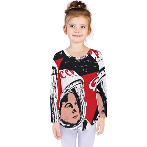 Valentina Tereshkova Kids  Long Sleeve Tee by Valentinaart