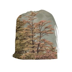 Landscape Scene Colored Trees At Glacier Lake  Patagonia Argentina Drawstring Pouches (extra Large) by dflcprints