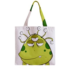 The Most Ugly Alien Ever Zipper Grocery Tote Bag by Catifornia