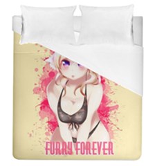 Blonde Hair Bikini Furry Girl Duvet Cover (queen Size) by Catifornia