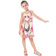 Blonde Hair Bikini Furry Girl Kids  Sleeveless Dress by Catifornia