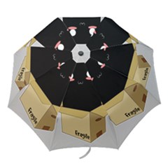 Black Cat In A Box Folding Umbrellas by Catifornia