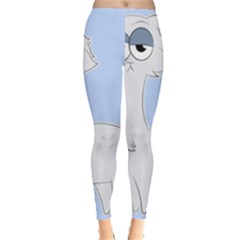 Grumpy Persian Cat Llama Leggings  by Catifornia