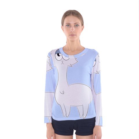 Grumpy Persian Cat Llama Women s Long Sleeve Tee by Catifornia