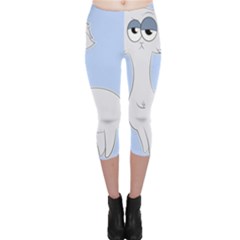 Grumpy Persian Cat Llama Capri Leggings 