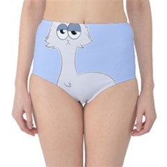 Grumpy Persian Cat Llama High-waist Bikini Bottoms by Catifornia