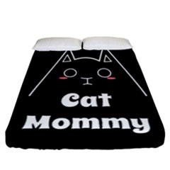 Love My Cat Mommy Fitted Sheet (California King Size)