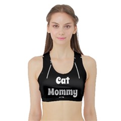 Love My Cat Mommy Sports Bra With Border by Catifornia