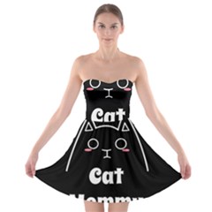 Love My Cat Mommy Strapless Bra Top Dress