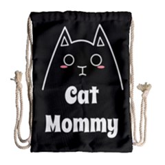 Love My Cat Mommy Drawstring Bag (large) by Catifornia