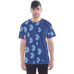 Blue Fish Sea Beach Swim Yellow Predator Water Men s Sport Mesh Tee