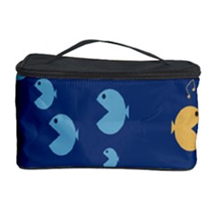 Blue Fish Sea Beach Swim Yellow Predator Water Cosmetic Storage Case by Mariart