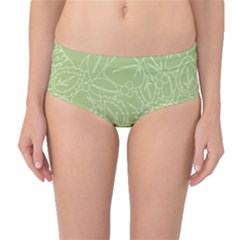 Blender Greenery Leaf Green Mid-waist Bikini Bottoms by Mariart