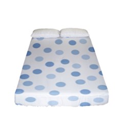 Bubble Balloon Circle Polka Blue Fitted Sheet (full/ Double Size) by Mariart