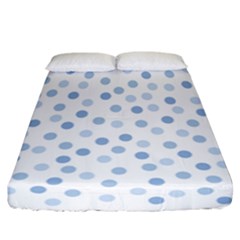Bubble Balloon Circle Polka Blue Fitted Sheet (california King Size) by Mariart