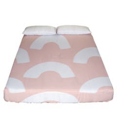 Donut Rainbows Beans Pink Fitted Sheet (king Size)