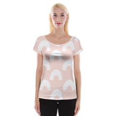 Donut Rainbows Beans Pink Women s Cap Sleeve Top by Mariart