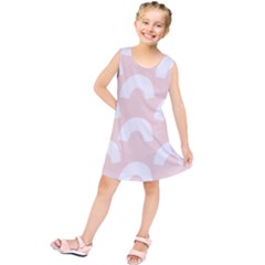 Donut Rainbows Beans Pink Kids  Tunic Dress by Mariart