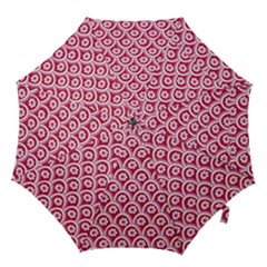 Botanical Gardens Sunflower Red White Circle Hook Handle Umbrellas (Small)