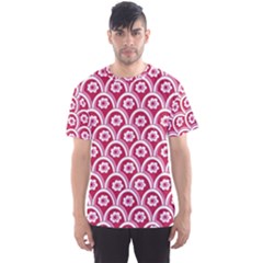 Botanical Gardens Sunflower Red White Circle Men s Sport Mesh Tee