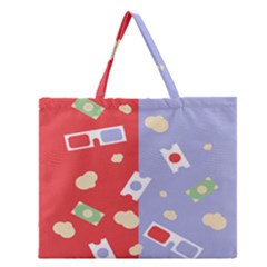 Glasses Red Blue Green Cloud Line Cart Zipper Large Tote Bag by Mariart