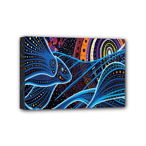 Fish Out Of Water Monster Space Rainbow Circle Polka Line Wave Chevron Star Mini Canvas 6  X 4 