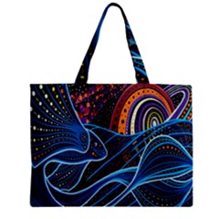 Fish Out Of Water Monster Space Rainbow Circle Polka Line Wave Chevron Star Zipper Mini Tote Bag by Mariart