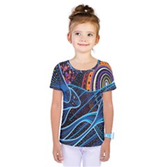 Fish Out Of Water Monster Space Rainbow Circle Polka Line Wave Chevron Star Kids  One Piece Tee