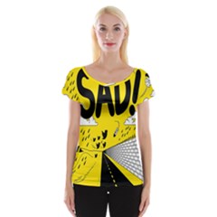 Have Meant  Tech Science Future Sad Yellow Street Women s Cap Sleeve Top by Mariart