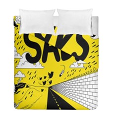 Have Meant  Tech Science Future Sad Yellow Street Duvet Cover Double Side (full/ Double Size) by Mariart