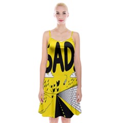 Have Meant  Tech Science Future Sad Yellow Street Spaghetti Strap Velvet Dress by Mariart
