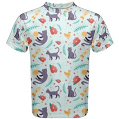 Redbubble Animals Cat Bird Flower Floral Leaf Fish Men s Cotton Tee by Mariart