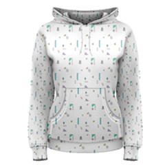 White Triangle Wave Waves Chevron Polka Circle Women s Pullover Hoodie