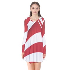 American Flag Star Blue Line Red White Flare Dress by Mariart