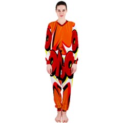 Boom Sale Orange Onepiece Jumpsuit (ladies)  by Mariart