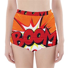 Boom Sale Orange High-waisted Bikini Bottoms