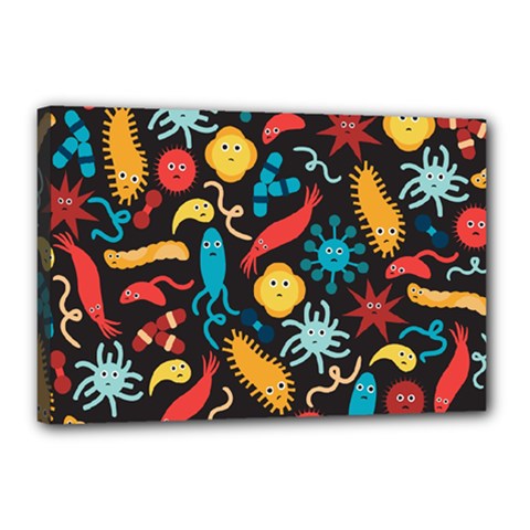 Worm Insect Bacteria Monster Canvas 18  X 12  by Mariart