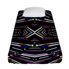 Dark Ethnic Sharp Bold Pattern Fitted Sheet (single Size) by dflcprints