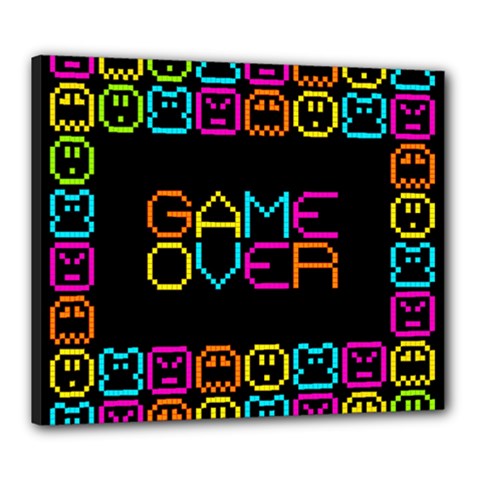 Game Face Mask Sign Canvas 24  X 20  by Mariart