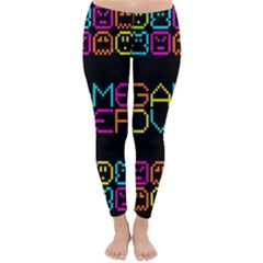 Game Face Mask Sign Classic Winter Leggings by Mariart