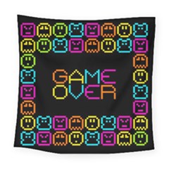 Game Face Mask Sign Square Tapestry (large)